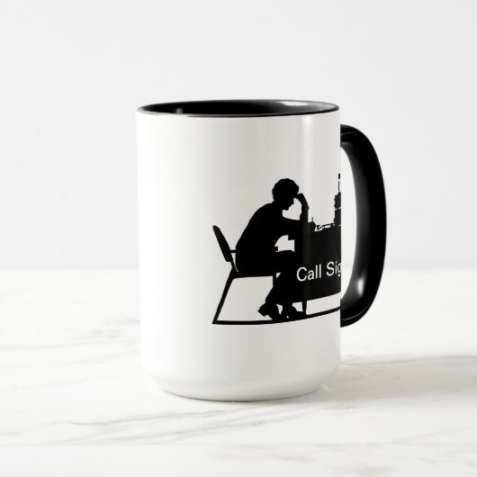 装備のマグの男性のハムSilhoutteはそれをカスタマイズ! マグカップ (正面右)