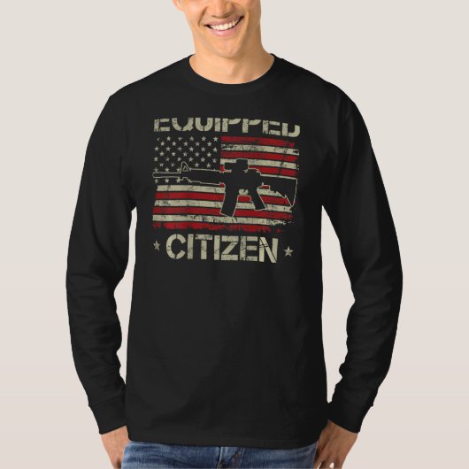 装備済み市民 – 2nd Correction Pro Gun USA AR15 Tシャツ (正面)
