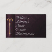 装甲の騎士 名刺 (裏面)