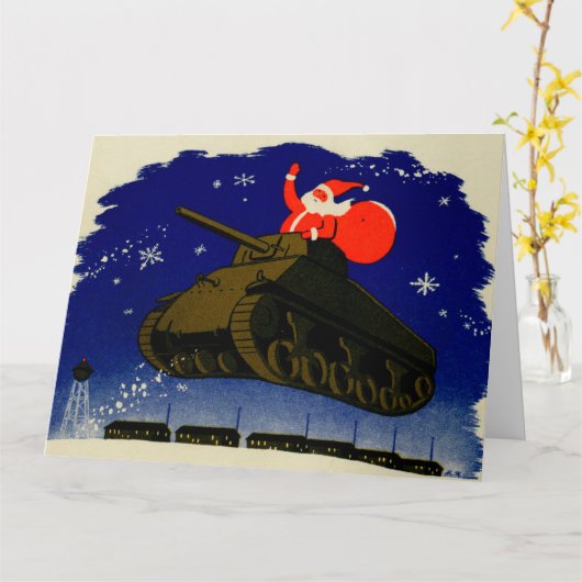 装甲サンタ カード (黄色い花)