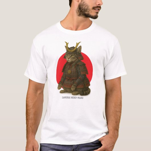 装甲猫戦士イラストレーション Tシャツ (正面)