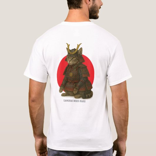 装甲猫戦士イラストレーション Tシャツ (裏面)