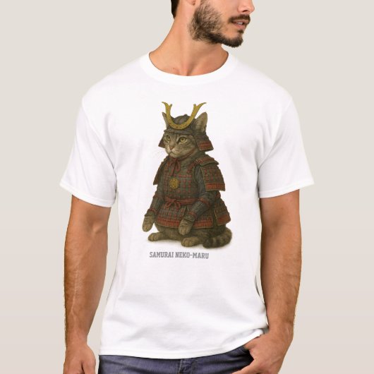装甲猫戦士イラストレーション Tシャツ (正面)