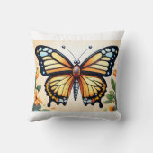 装甲蝶：強度と保護のシンボル クッション (裏面)