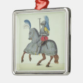 装甲、「歴史からのプレートの騎士そして馬 メタルオーナメント (左)