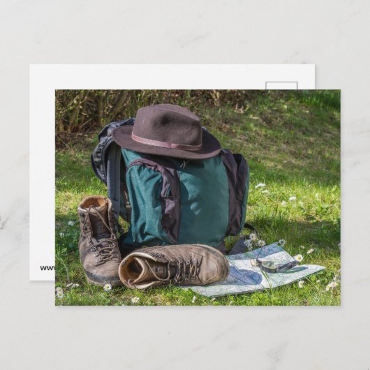 装置の郵便はがきのハイキング ポストカード (正面/裏面)