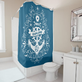 装飾いかりカスタムモノグラムシャワーカーテン シャワーカーテン