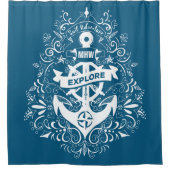 装飾いかりカスタムモノグラムシャワーカーテン シャワーカーテン (正面)