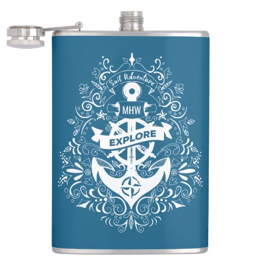 装飾いかりカスタムモノグラムフラスコ フラスク (オープン)