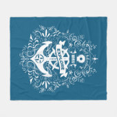 装飾いかりカスタムモノグラムフリースブランケット フリースブランケット (正面(横))