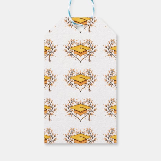 装飾おめでとうゴールデンキャップ卒業ギフトラベル ギフトタグ (裏面)