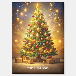 装飾されたクリスマスツリーマグネット マグネット