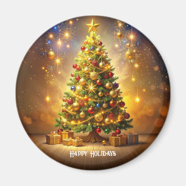 装飾されたクリスマスツリーマグネット マグネット