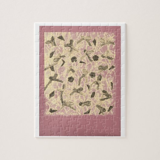 装飾されたフローティングボウ ジグソーパズル (縦)