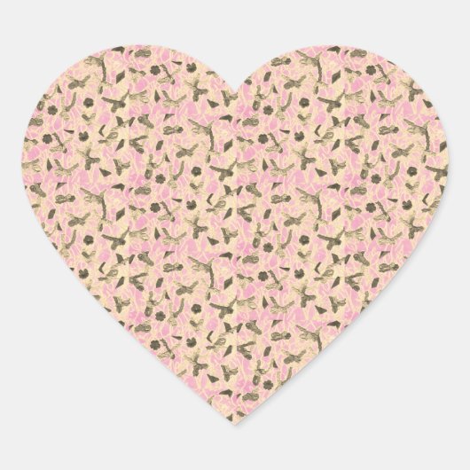 装飾されたフローティングボウ ハートシール (正面)