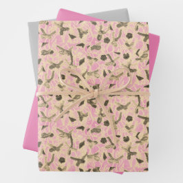 装飾されたフローティングボウ ラッピングペーパーシート