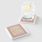 装飾されたフローティング弓ストーンコースター ストーンコースター (横)