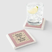 装飾されたフローティング・ボウズ・シスター ストーンコースター (横)