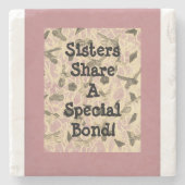 装飾されたフローティング・ボウズ・シスター ストーンコースター (正面)