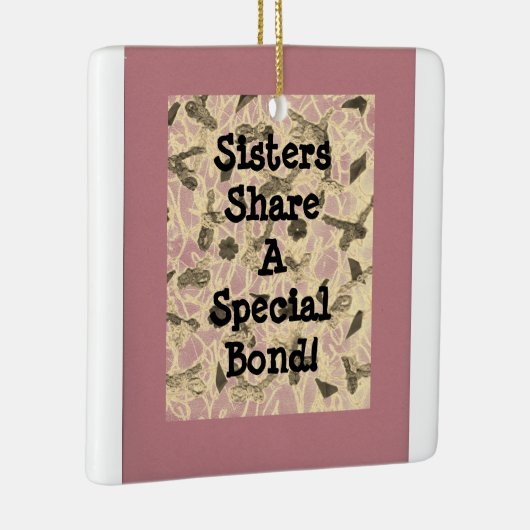 装飾されたフローティング・ボウズ・シスター セラミックオーナメント (右)