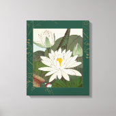 装飾されたヴィンテージ日本のプリント睡蓮 キャンバスプリント (正面)