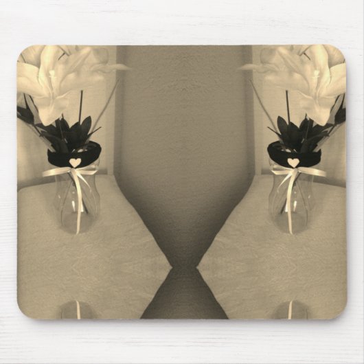 装飾された花の抽象芸術マウスパッド マウスパッド (正面)