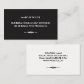 装飾された要素を持つミニマリストのテキスト 名刺 (正面/裏面)