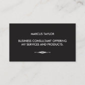 装飾された要素を持つミニマリストのテキスト 名刺 (正面)