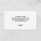 装飾された要素を持つミニマリストのテキスト 名刺 (裏面)