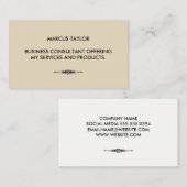 装飾された要素を持つミニマリストのテキスト 名刺 (正面/裏面)