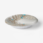 装飾された金と青い石の紙のボウル ペーパーボウル (傾斜あり)