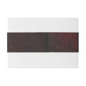 装飾された金ゴールドバラ結婚の 招待状ベリーバンド (裏面例)