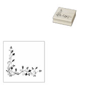 装飾つる植物コーナーデザインウッドアートスタンプ ラバースタンプ (押印)