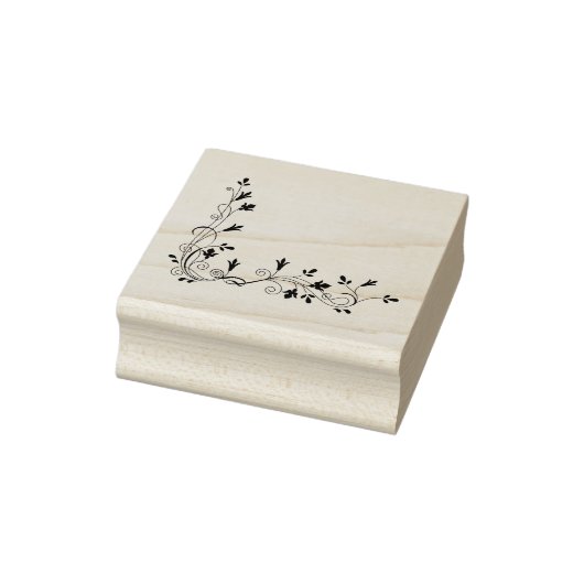 装飾つる植物コーナーデザインウッドアートスタンプ ラバースタンプ (スタンプ)