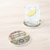 装飾とヴィンテージのクリスマスグリーッ縁どグ コースター (側面)