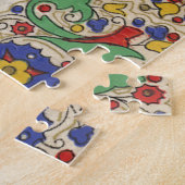 装飾とヴィンテージのクリスマスグリーッ縁どグ ジグソーパズル (側面)