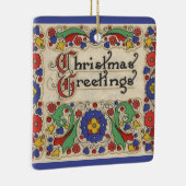 装飾とヴィンテージのクリスマスグリーッ縁どグ セラミックオーナメント (右)