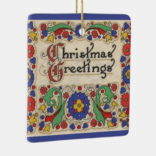 装飾とヴィンテージのクリスマスグリーッ縁どグ セラミックオーナメント (右)