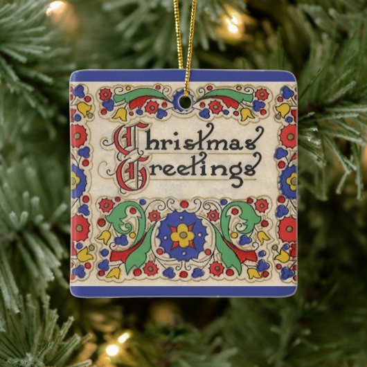 装飾とヴィンテージのクリスマスグリーッ縁どグ セラミックオーナメント (ツリー)