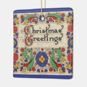 装飾とヴィンテージのクリスマスグリーッ縁どグ セラミックオーナメント (左)