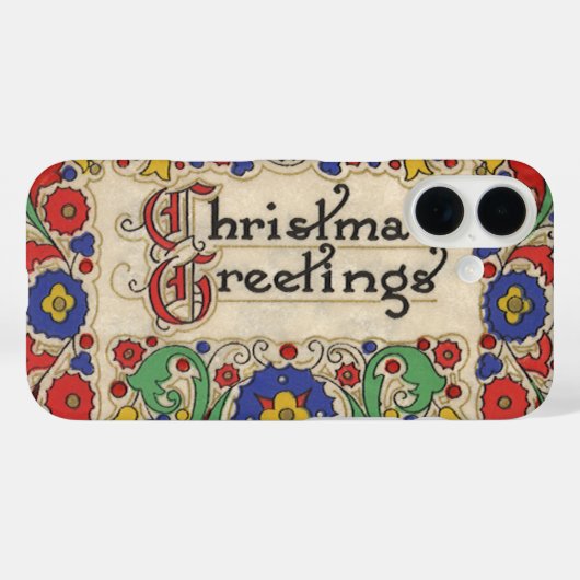 装飾とヴィンテージのクリスマスグリーッ縁どグ Case-Mate iPhoneケース (裏面 (横))