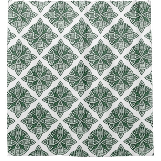 装飾に一致させる多目的なケルト結び目模様 シャワーカーテン (正面)