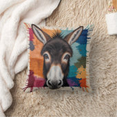 装飾の喜び：ロバのキリム枕 クッション (ブランケット)