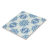 装飾の幾何学的な青いタイル タイル (側面)