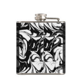 装飾の白黒の大理石石 フラスク (裏面)