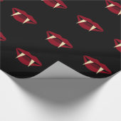 装飾の紙を包む吸血鬼の牙2のおもしろいハロウィン ラッピングペーパー (角)