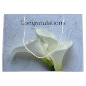 装飾の背景にユリを呼ぶ ラージペーパーバッグ (正面)