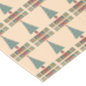 装飾の赤のクリスマスツリーは鐘の芸術を曲げます テーブルクロス (アングル)