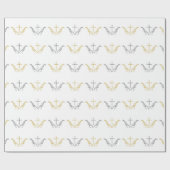 装飾の金ゴールドおよび銀が付いているキリスト教の十字 ラッピングペーパー (フラット)