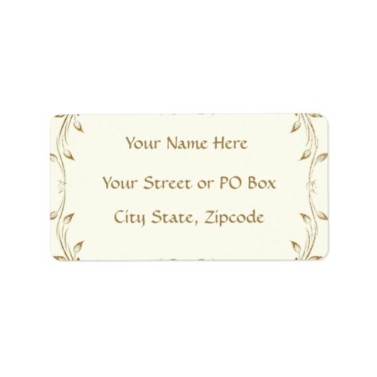 装飾アンティーク縁ど結婚金ゴールド ラベル (正面)